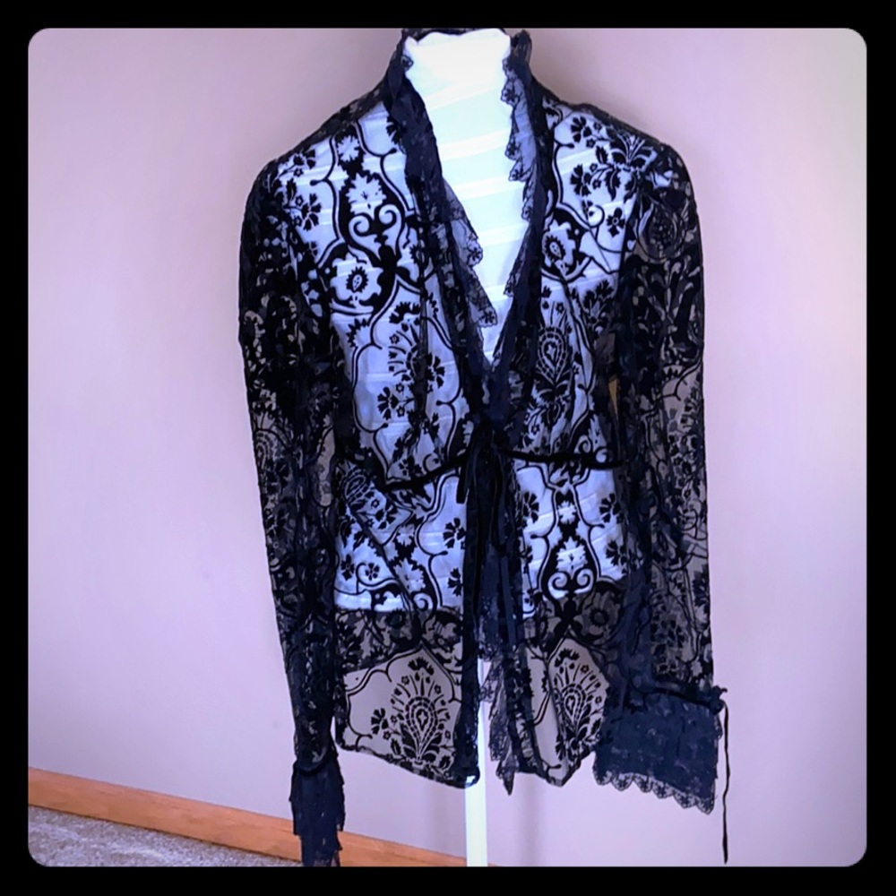 Vintage Express Brand Flounce Shirt